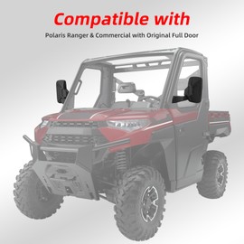 OFIG Ranger Side Mirrors Door Mounted, Ranger Door Mirrors Compatible with Polaris Ranger with Original Full Doors, Ranger Crew SP XP 1000 570 (Not for Mid Size), Commercial Pro XD, Ranger XD 1500