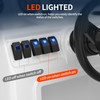 DaierTek Marine Boat Rocker Switch 12V, Lighted Blue LED Waterproof