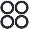 Fielect 4 Inch Speaker Foam Edge Surround Rings Replacement Parts for Speaker Repair or DIY 4pcs