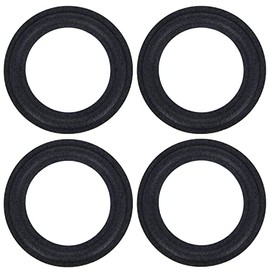 Fielect 4 Inch Speaker Foam Edge Surround Rings Replacement Parts for Speaker Repair or DIY 4pcs