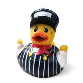 Nuwani Train Engineer Rubber Ducks for Jeeps Squeak Toys Engine Driver Rubber Ducky Bathtub Kids Railway Train Duck Game Baby Shower Birthday Party Gift Jeep Decoration 4.5"