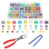 LAEYIAP 300Pcs Car Fuse Assortment Kit,Car Electrical Disconnect Pliers,IC Puller