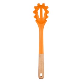 Silicone Pasta Fork, Kitchen Heat Resistant Noodle Spoon Server, BPA Free Spaghetti Strainer,12.8 inch (ORANGE)