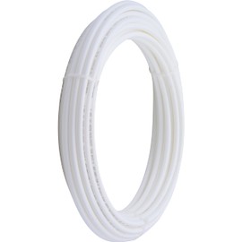 SharkBite 3/8 Inch x 100 Feet White PEX-B, PEX Pipe Flexible Water Tubing for Plumbing, U855W100