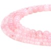 RUBYCA Natural Rose Quartz Gemstone Round Loose Bead Pink Crystal