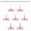 Fan Eyelash Extensions, 5D-C-0.10-9, Short, Ready-Made Volume Eyelashes, 0.10 C