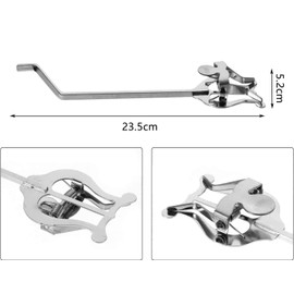 TUOREN Plating Saxophone Marching Clamp-on Lyre Metal Sheet Music Clip,Stainless Steel