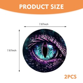 Opuweiy 2 PCS Beast Eyes Sticker, Wrangler Car Light Decals, Water-Proof Round Light Decal, Off-road Car Light Sticker (Purple)