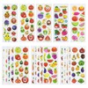24 Sheets(350+) Fruit 3D Puffy Stickers for Toddlers Kids, Bulk
