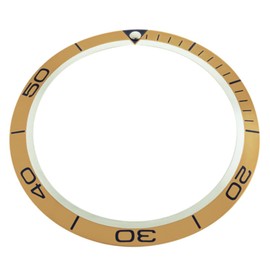 Ewatchparts Bezel Insert Compatible With Omega Seamaster Planet Ocean 45.5mm Case Light Orange Color