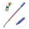 Rainbow Stainless Steel Nail Cuticle Pusher Double Ended Cuticle Remover