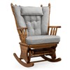 Wingback Rocking Chair Cushion with Neck Pillow High-Density Foam Indoor