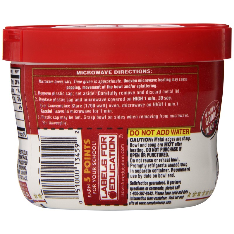 Campbells Microwavable Bowl Chicken Noodle Soup, 15.4000-Ounces (Pack Of 8)