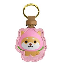 LamPlanning PU Leather Case, Keyring, Keychain, AirTag, AirTag Smart Tracker, Braun