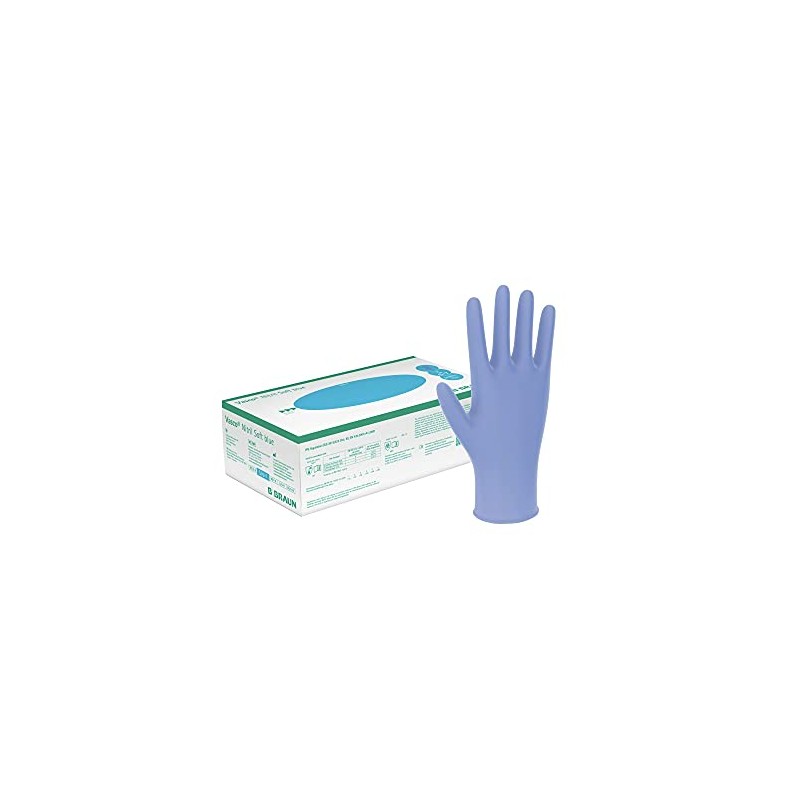 B.Braun Vasco Nitrile Soft Blue Examination Gloves, Nitrile Gloves, Disposable