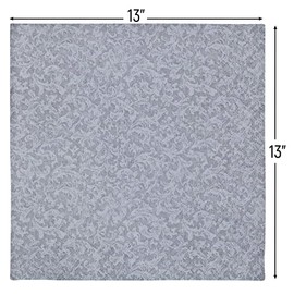 Lillian Tablesettings 40-Piece Lunch Napkins Set, Silver Texture