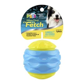 Fancy Pets Pelota Fetch Curvy Color Azul con Sonido para Perro