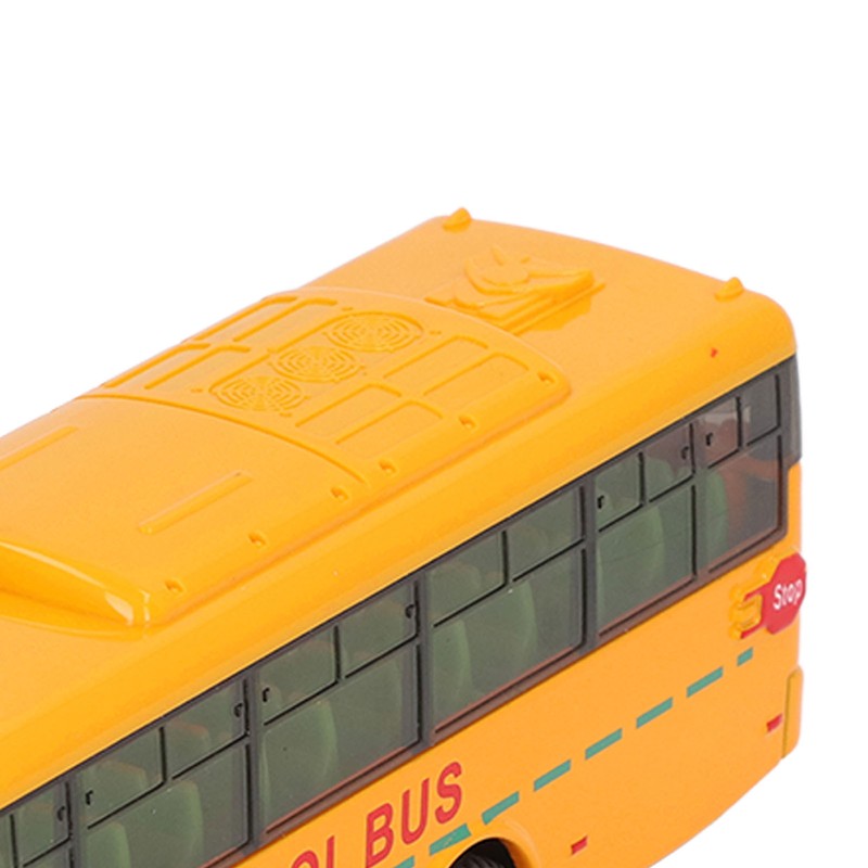 School Bus Model Yellow Die Casting Alloy Openable Door Realistic