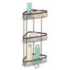 iDesign York Metal Wire Corner Standing Shower Caddy 3-Tier Bath