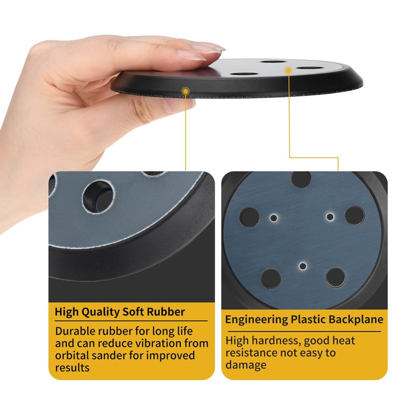 5 Inch 5 Hole Orbital Sander Replacement Pad for Porter