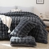YIKUSH YIKUSH Fluffy Comforter Set Queen - Super Soft Dark