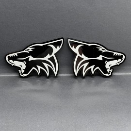Emblem Badge 2PCS COYOTE Emblem Badges Fender Angry Aggressive Racing