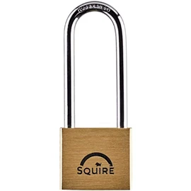 Henry Squire Lion Premium Solid Brass 5 pin Long Shackle Double Locking Padlock, 39.5 mm (Length)