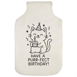 'Birthday Cat' Hot Water Bottle Cover (HW00041785)