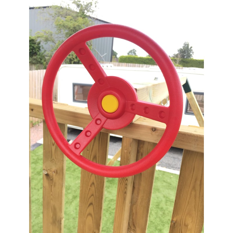 Kids toy steering wheel for climbing frames (Red)