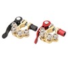 2PCS Car Battery Terminal 4 Way Positive Negative Copper Quick