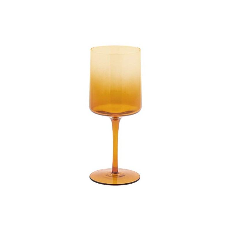 Karma Mid Century Wine Glass Amber Set Of Four