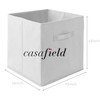 Casafield Set of 6 Collapsible Fabric Cube Storage Bins, White