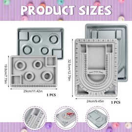 GZhaizhuan Pack of 2 Bead Board, Bead Design Board, Necklace and Bracelet Design Board for Bead Design, Weaving Tool, Bracelet, Necklace, DIY Jewellery Making
