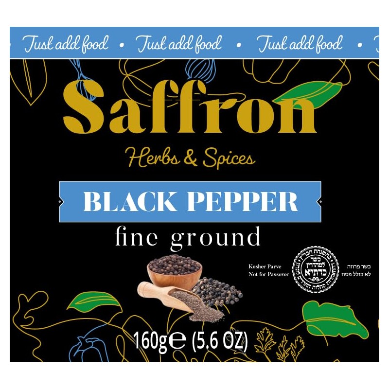 Saffron Herbs & Spices - Fine Ground Black Pepper in