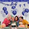 Mens 70th Birthday Decorations - Blue, Silver & Navy Happy