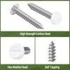 #8 x 1-1/2" Self Tapping Gutter Screws, 50 PCS White