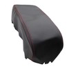 NLQR Center Console Lid Armrest Cover Replacement Black Leather Compatible