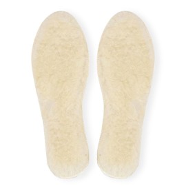Genuine Sheepskin Insoles with Lambswool Blend - Ultra Soft & Durable Shoe Pads for Flat Shoes, Beige,Comfort (Men 10)