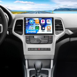 [2+64G]Android 15 Car Stereo for Jeep Grand Cherokee WK 2008-2013 with Wireless Carplay&Android Auto,9 Inch Touch Screen Car Radio with Mirror Link Bluetooth FM/RDS Radio WiFi GPS EQ SWC+Backup Camera