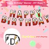 Cartoon Lightning Birthday Banner, Cartoon Flash Happy Birthday Banner Letters
