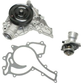 Eohfsxk 1pc Engine Coolant Water Pump Kit with Gasket and Pulley for Benz AW6142 14457053