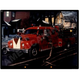 Mack Trucks New Metal Sign: 1971 Model B Port Jervis New York Fire Truck
