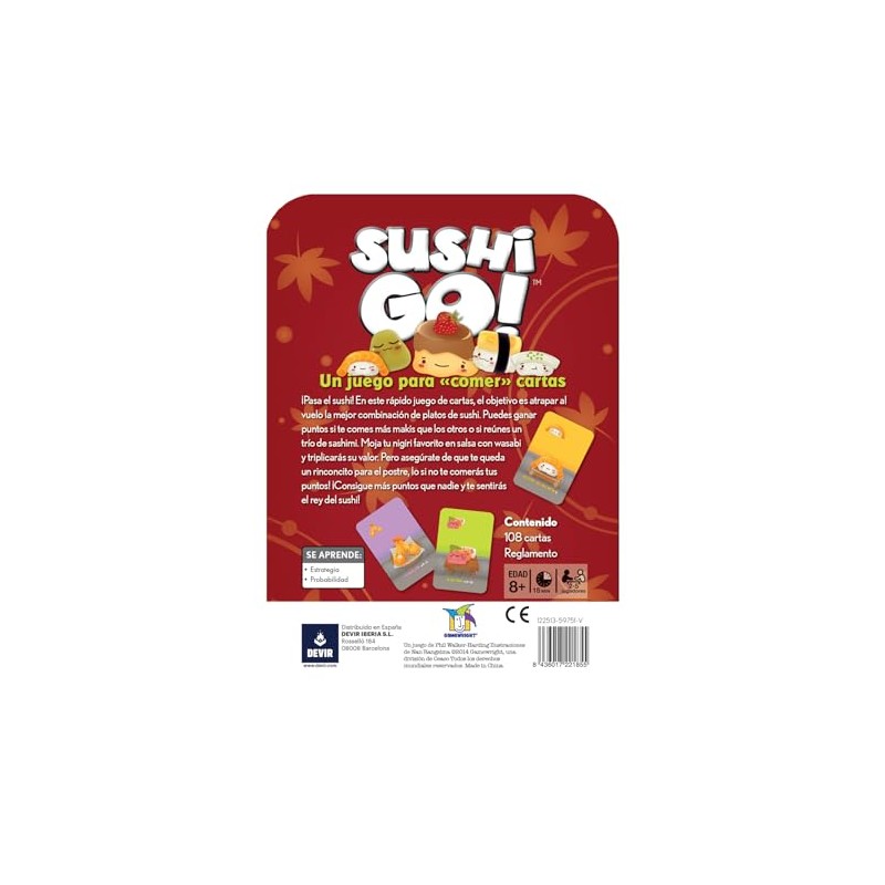 Sushi Go! en Español, Juego de Mesa, Devir