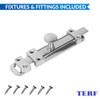TERF® Heavy Duty Polished Chrome Door Bolt 100mm [4''] Surface