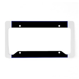 CafePress Thin Blue Line Alaska License Plate Holder Aluminum License Plate Frame, License Tag Holder