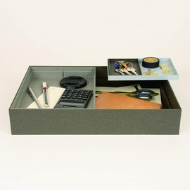 Nakabayashi Haconia HCN-TTLA4GY Sliding Tabletop Tray, A4, Set of 4 Trays