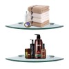 Corner Glass Shower Caddy 2 Pack 8MM-Thick Tempered Glass Shelf