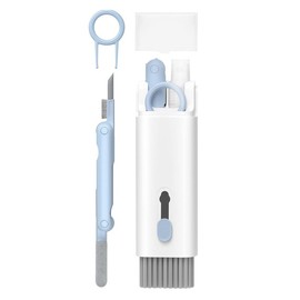 7 in 1 Electronic Keyboard Cleaner kit, Keyboard Cleaning Kit, Laptop Cleaner with Brush, Portable Multifunctional Cleaning,Multifunctional Cleaning Kit for Earphone, Keyboard, Laptop, Phone, PC Monitor - Color: Blue