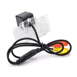 aSATAH AHD 720P/CVBS Car Rear/Front View Camera's Fisheye Lens License Plate Camera with RCA Cable & Vehicle Camera for Nissan Altima/Latio/Tiida Sedan/Maxima/Teana & Backup Golden Camera