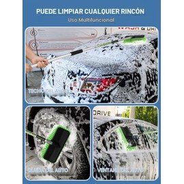 Cepillo de lavado de coche en forma de V de 59 pulgadas con mango largo para barrer nieve, adopta diseño de cerdas suaves que no se desprenden, adecua